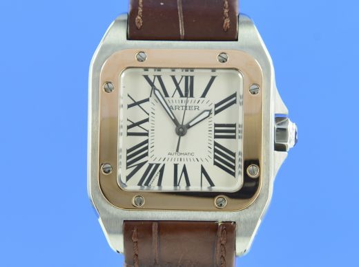Cartier Santos 100 Stahl/Gold Automatik