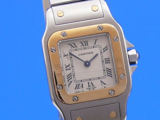 Cartier Santos Damen Stahl/Gold