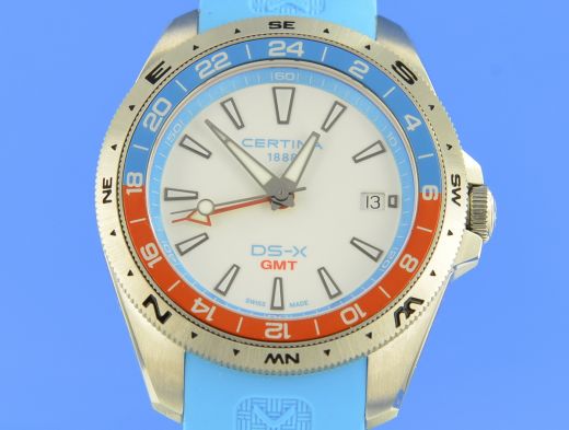 Certina DS-X GMT Blue Orange White