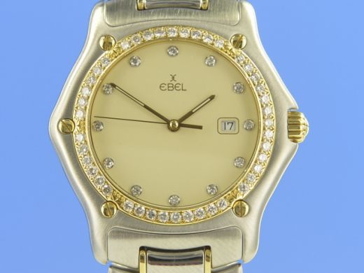 Ebel 1911 Medium Quarz Stahl/Gold