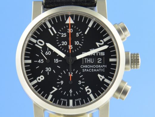 Fortis Spacematic Day Date Stahl Automatik Chronograph