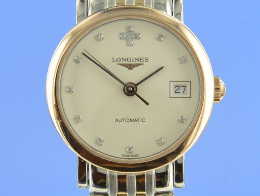 Longines Elegant Collection Stahl/Gold Diamanten