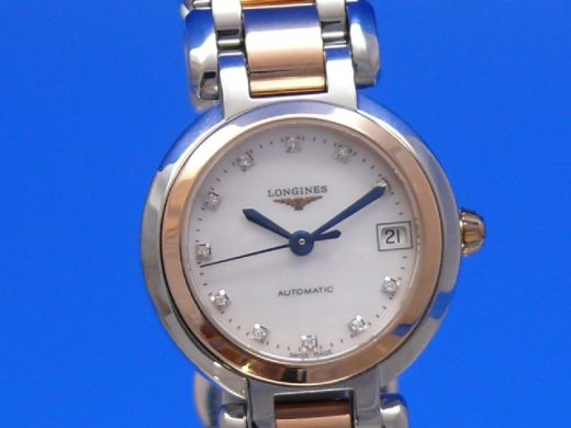 Longines PrimaLuna Lady Automatik Edelstahl/Rotgold