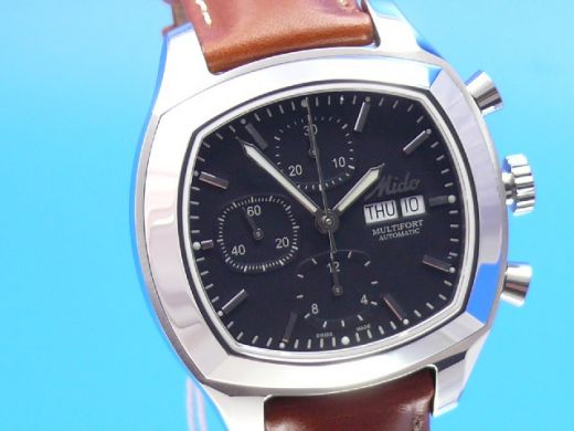 MIDO MULTIFORT RECTANGULAR CHRONO S NEU!