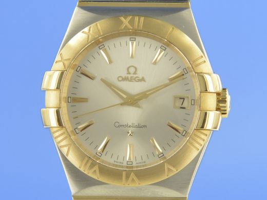 Omega Constellation 35 mm Quarz Edelstahl Gelbgold 123203560 12320356002002