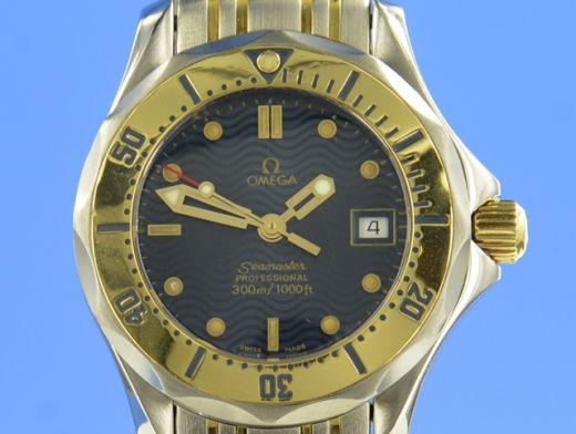 Omega Seamaster Diver 300M Stahl/Gelbgold Lady