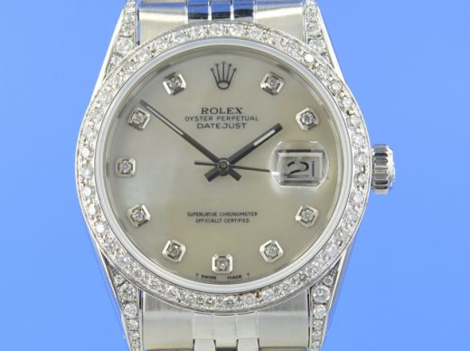 Rolex Datejust 36 mm Diamantbesatz nachtr�glich
