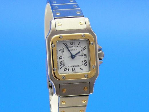 Cartier Santos Damen Stahl/Gold Automatik