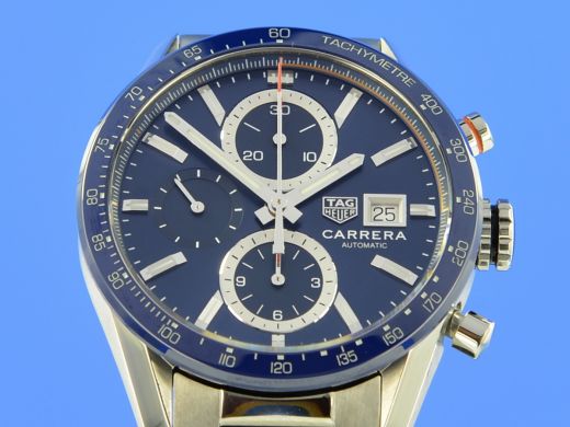 Tag heuer carrera calibre 16 chronograph blue top