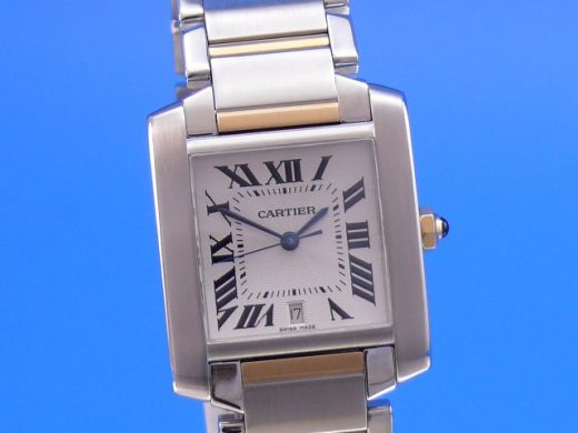 Cartier Tank Francaise Medium Stahl Gold Automatik 2302