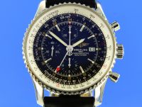 Breitling Navitimer World GMT Black Dial A24322