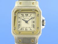 Cartier Santos Galbe Damen Stahl/Gold Automatik