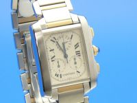 Cartier Tank Francaise Chronoflex Stahl/Gold