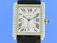 Cartier Tank Solo XL -sekundrer Diamantbesatz