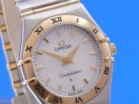 Omega Constellation Damen Stahl/Gold Perlmuttblatt