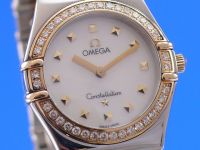 Omega Constellation Damen Stahl/Gold Perlmuttblatt