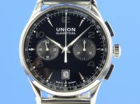 Union Glashtte Noramis Chronograph schwarz Milanaiseband