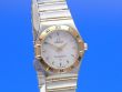 Omega Contellation Damen Stahl/Gold Perlmut Blatt