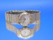 Omega Contellation Damen Stahl/Gold Perlmut Blatt