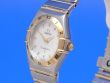 Omega Contellation Damen Stahl/Gold Perlmut Blatt