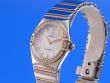 Omega Constellation Damen Stahl/Gold Perlmuttblatt