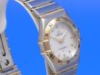 Omega Contellation Damen Stahl/Gold Perlmut Blatt