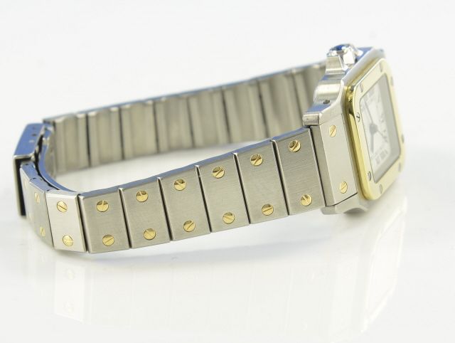 Cartier Santos Galbe Damen Stahl/Gold Automatik