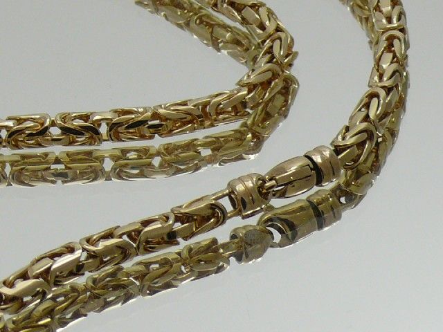 Kette massive Knigskette endlos in Gold 585/14K