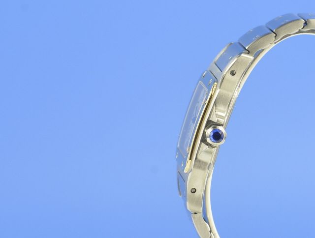 Cartier Santos Galbe Damen Stahl/Gold