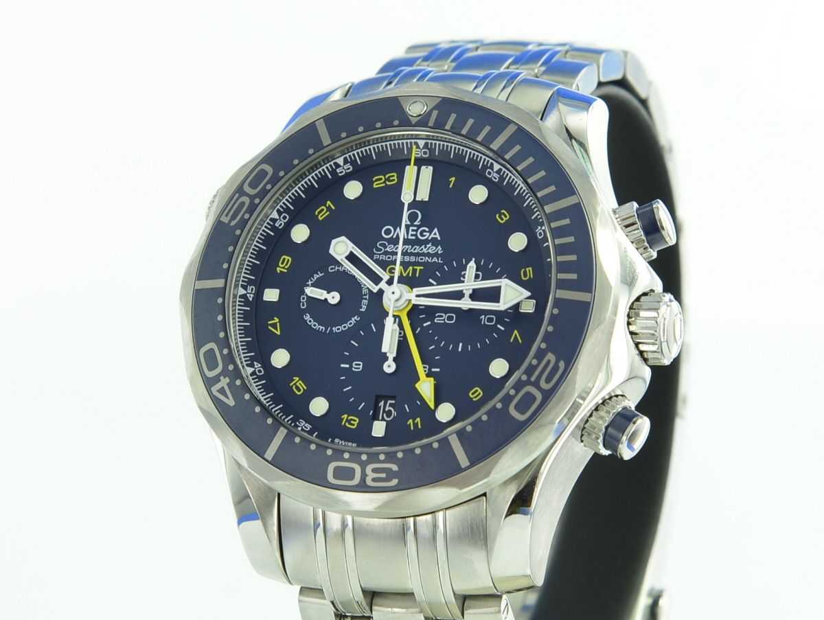 Omega Seamaster Chronograph Blue Dial GMT