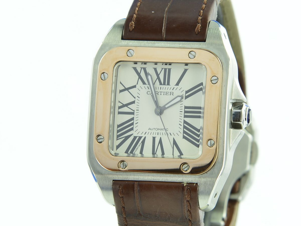 Cartier Santos 100 Stahl/Gold Automatik