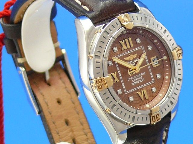 Breitling Lady Cockpit 32 Stahl / Gold Diamanten