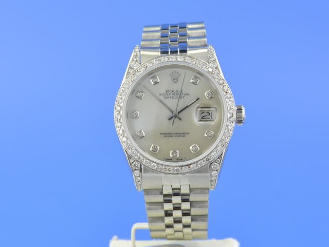 Rolex Datejust 36 mm Diamantbesatz nachtr�glich