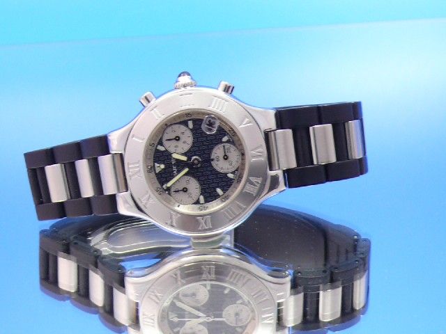 Cartier Must 21 Chrono Stahl Kautschuk 38mm