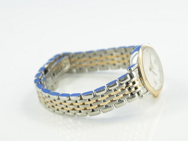 Longines Elegant Collection Stahl/Gold Diamanten