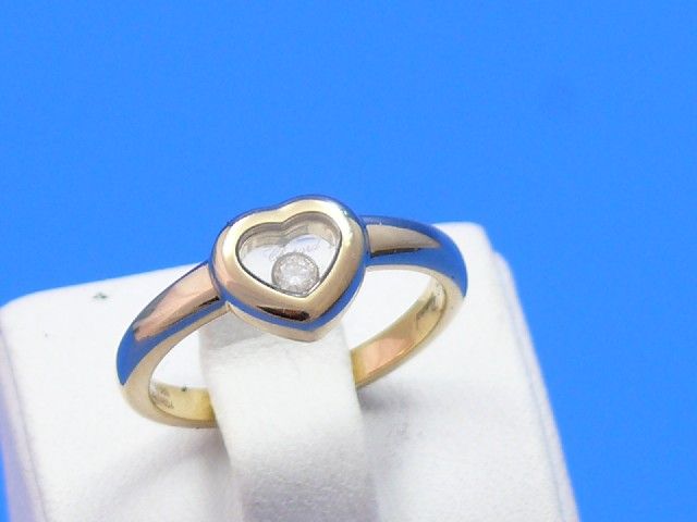Chopard Happy Diamonds Herzring gr.54 18ct Gelbgold