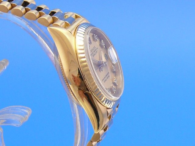 Rolex Lady Datejust 18K/750 Gelbgold Diamant Blatt