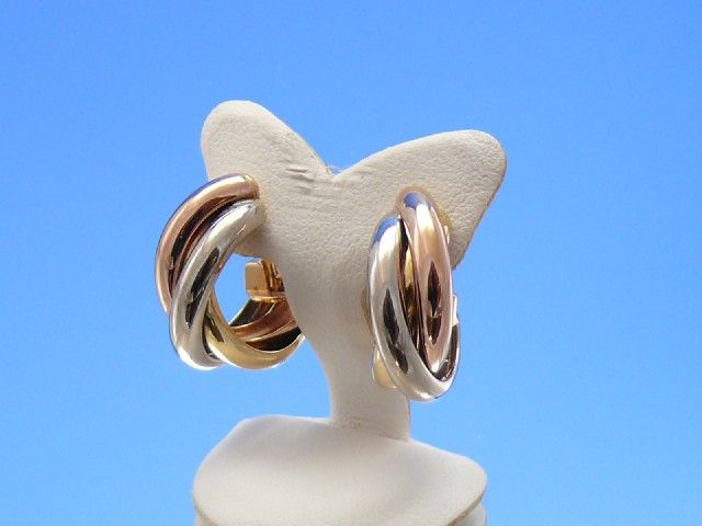 Cartier Trinity Ohrringe in 750 Gelbgold / Rotgold / Weissgold