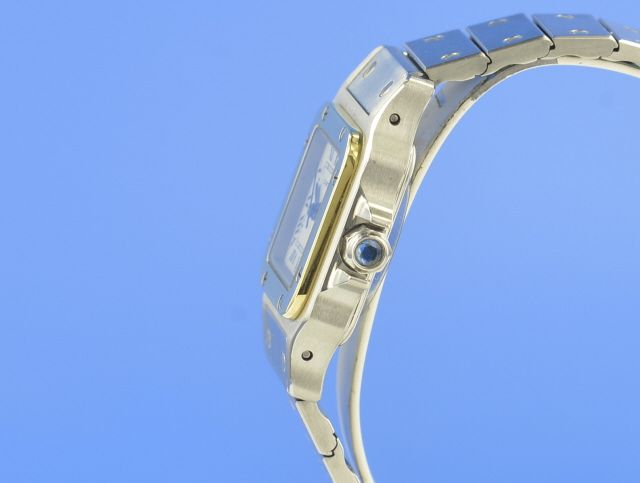 Cartier Santos Galbe Damen Stahl/Gold Automatik