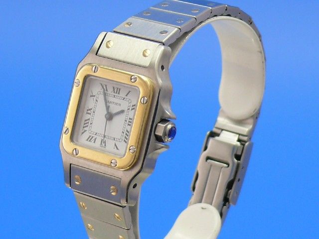 Cartier Santos Damen Stahl/Gold Automatik