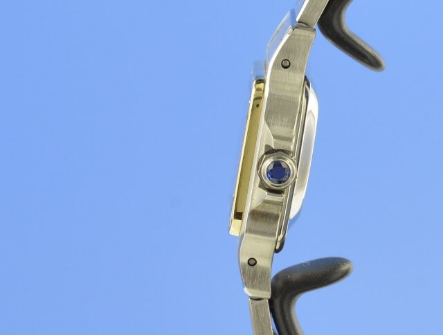 Cartier Santos Galbe Damen Stahl/Gold Automatik