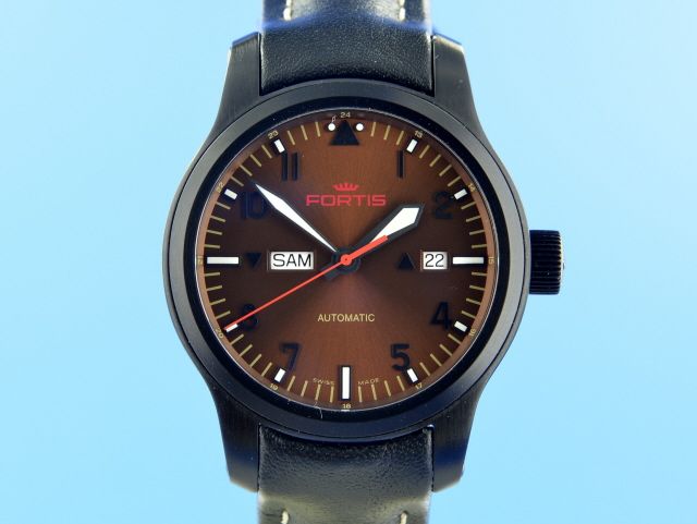 Fortis B-42 Aeromaster Dusk Day Date Stahl PVD