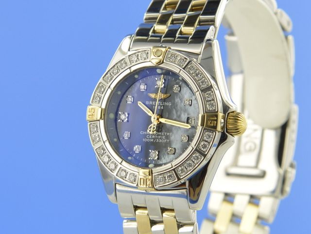 Breitling Callistino Stahl/Gold Diamant