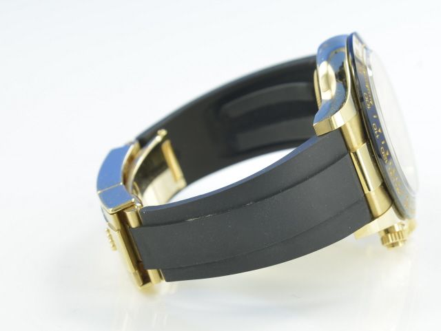 Rolex Cosmograph Daytona 40 Yellow Gold Rubber Strap Black & Champagne Dial 116518LN
