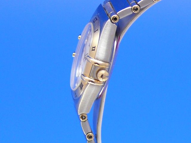 Omega Contellation Damen Stahl/Gold Perlmut Blatt