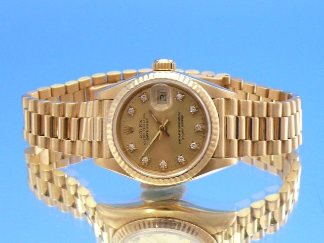 Rolex Lady Datejust 18K/750 Gelbgold Diamant Blatt