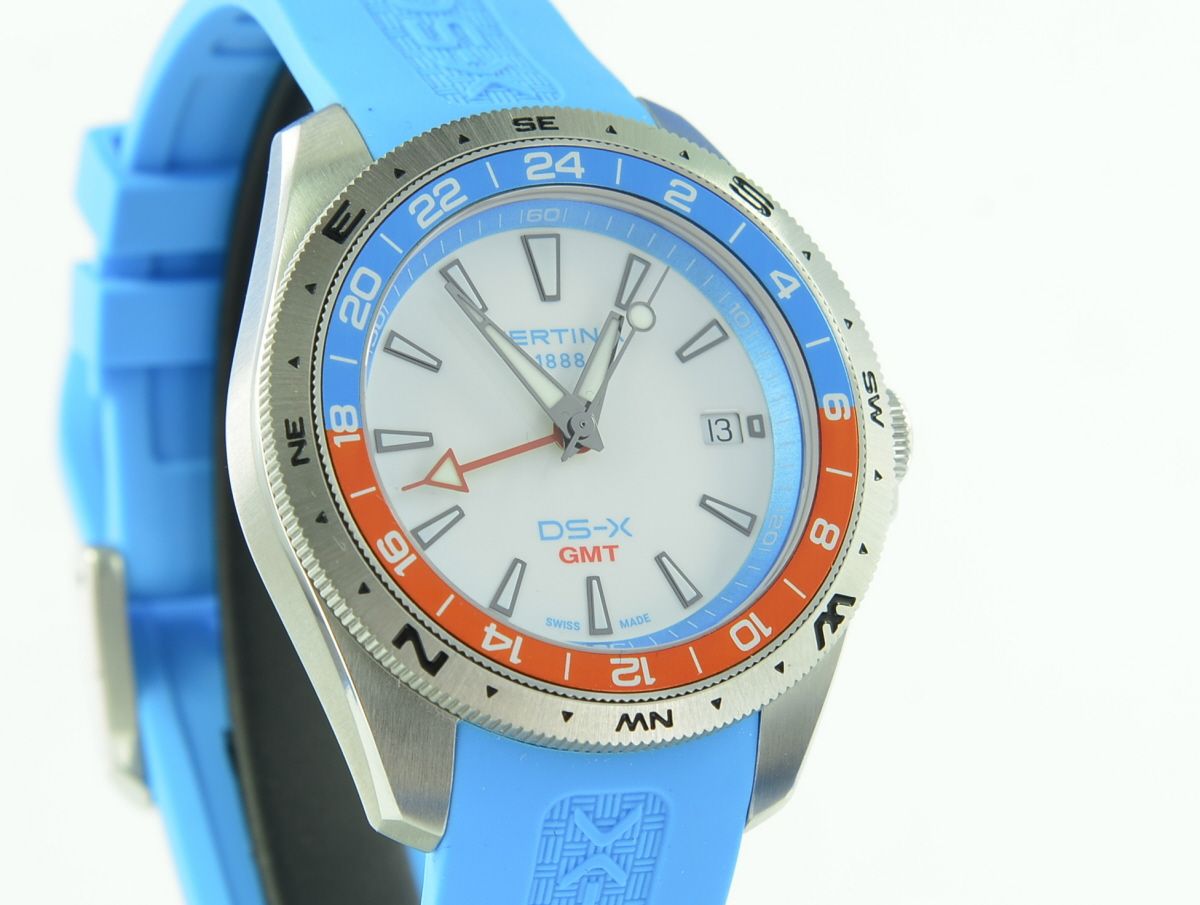 Certina DS-X GMT Blue Orange White