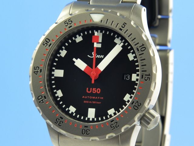 SINN U50 Taucheruhr mit U-Boot Stahl