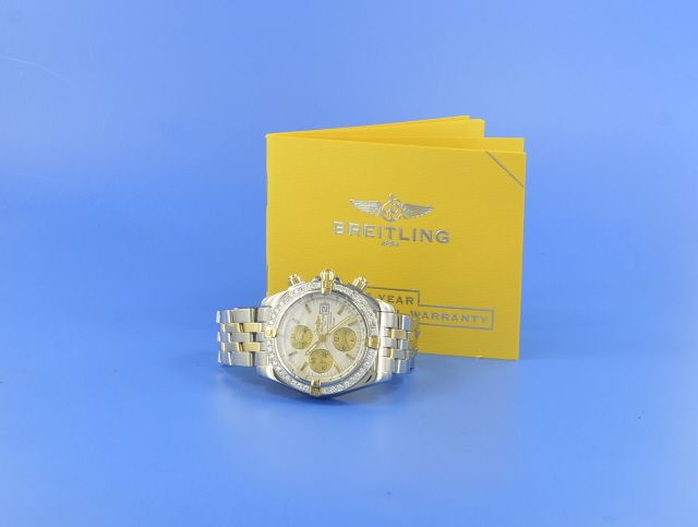 Breitling Chronomat Evulotion aftermarket diamond bezel