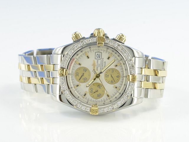 Breitling Chronomat Evulotion aftermarket diamond bezel